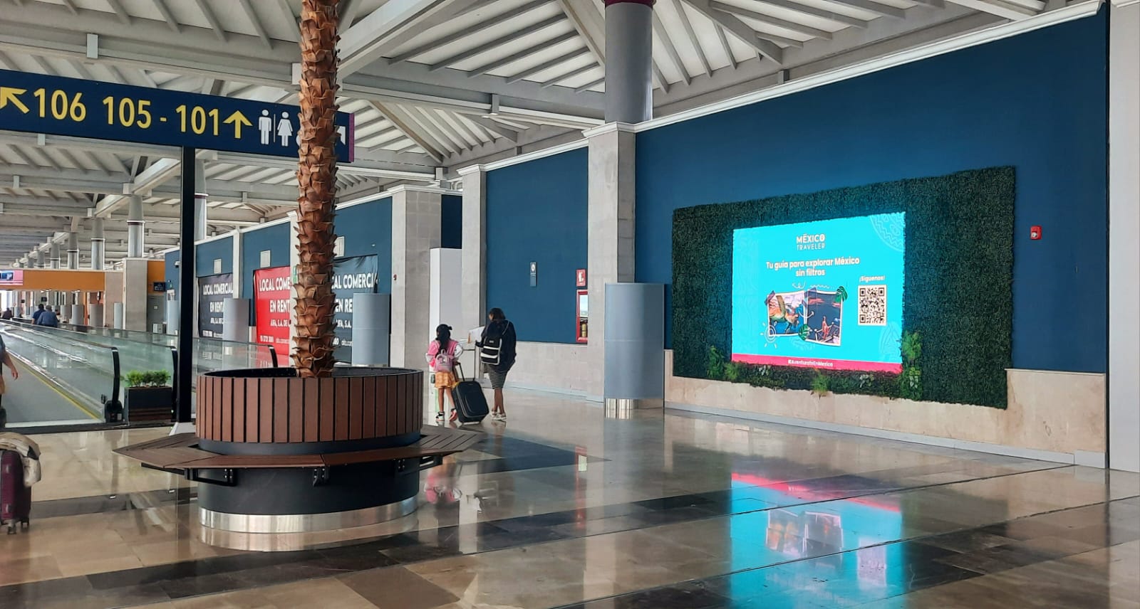 Pantallas en aeropuertos