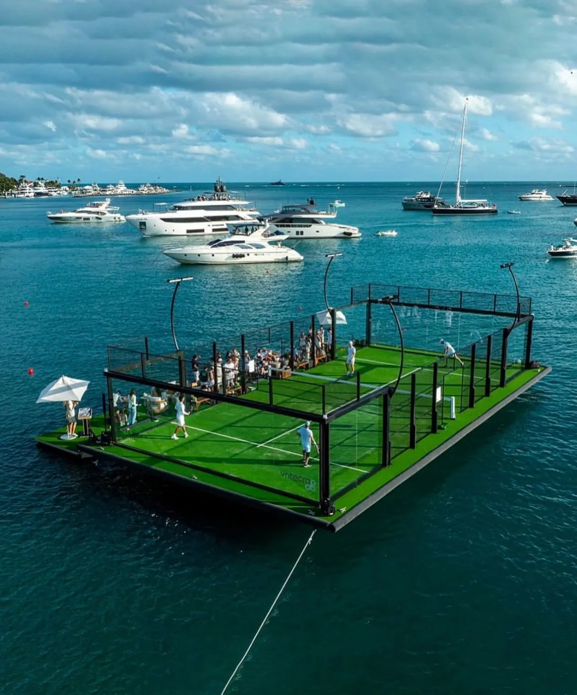 padel cancha flotante