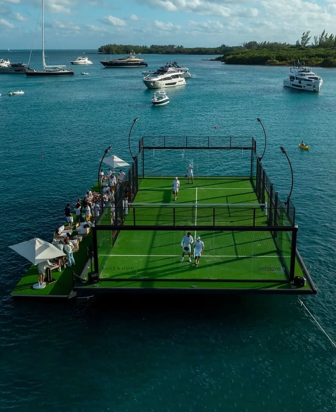 padel cancha flotante