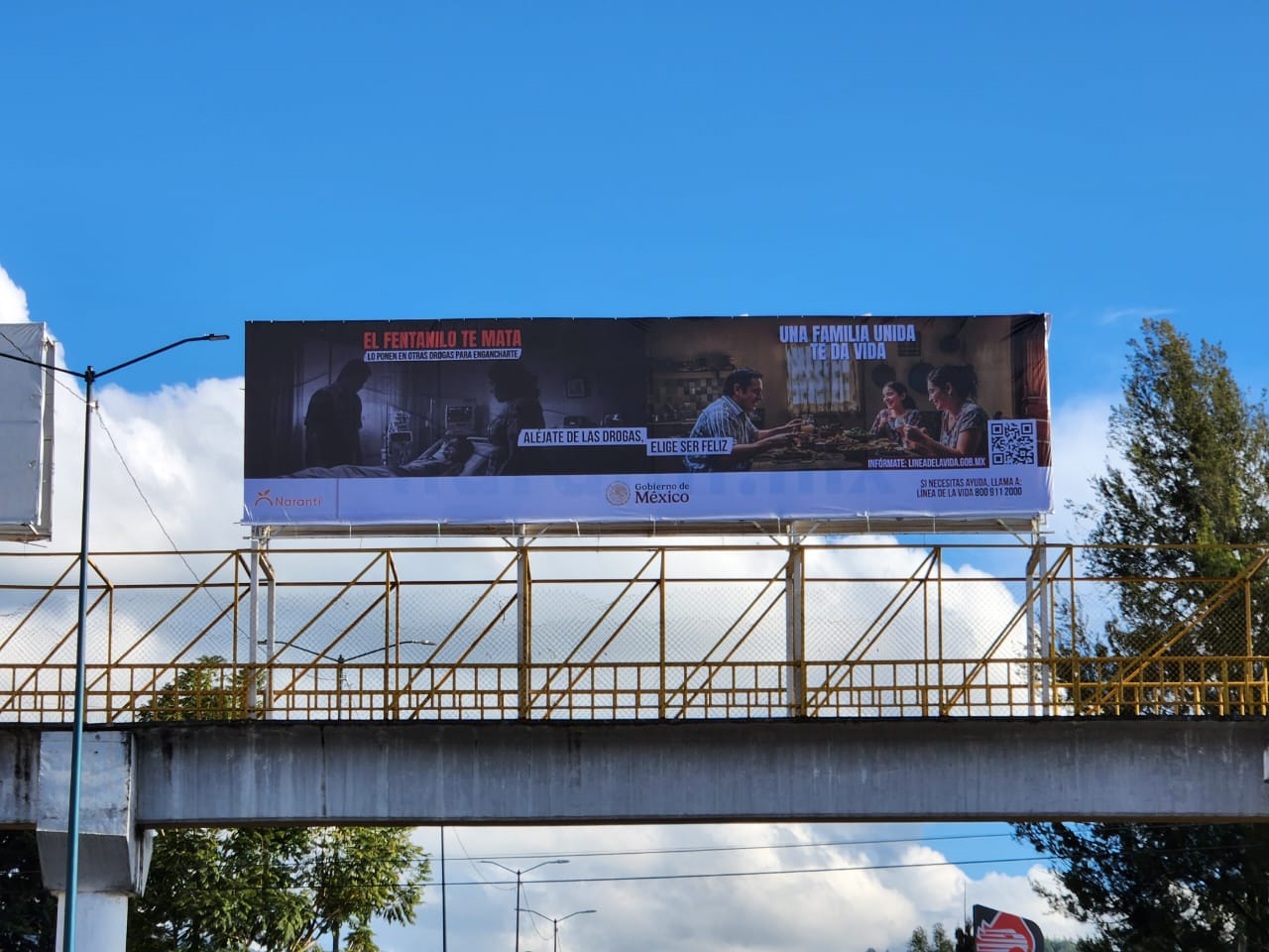 Publicidad en puentes peatonales de Naranti
