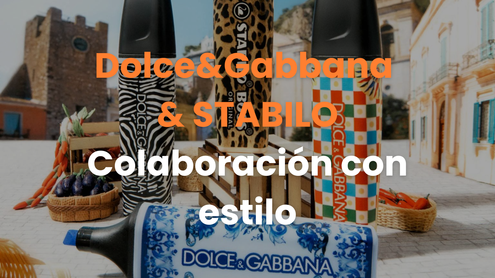 dolce and gabbana, stabilo, italia, milan, colaboración, marcadores, fake out of home, pop up store.