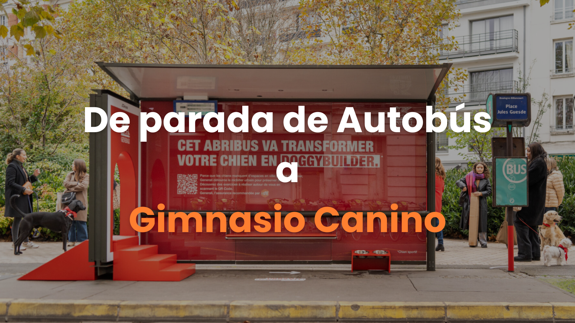 agencia de publicidad exterior, anuncios espectaculares,  agencia de medios, francia, generalis, paradas de autobus, mupis, gimnasio canino, canine gym, urban doggy ft.