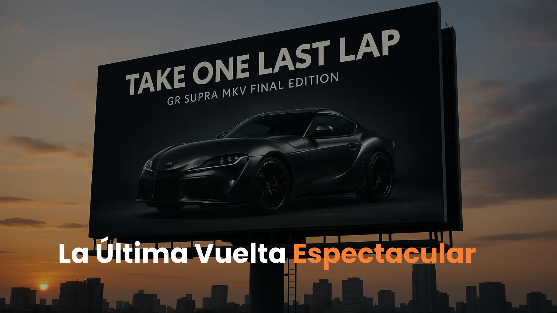 Toyota Supra edicion final, publicidad automotriz, estrategia marketing automotriz, diseño visual automotriz, toyota